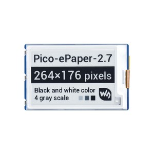 2,7-Zoll-E-Paper-E-Ink-Anzeigemodul für Raspberry Pi Pico 264*176 Schwarz/Weiß 4 Graustufen-SPI-Bildschirm Unterstützung Benutzer definiert - Product Image 1