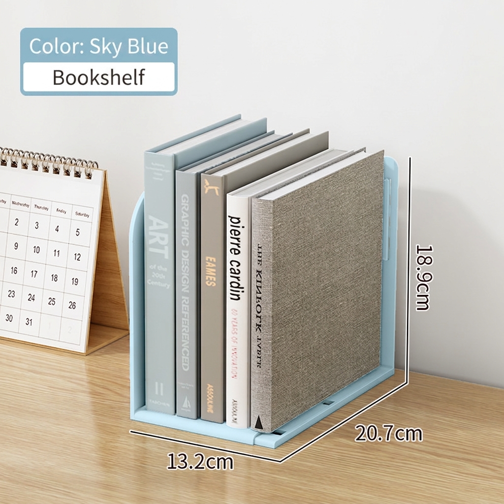 Sky blue - single grid bookshelf