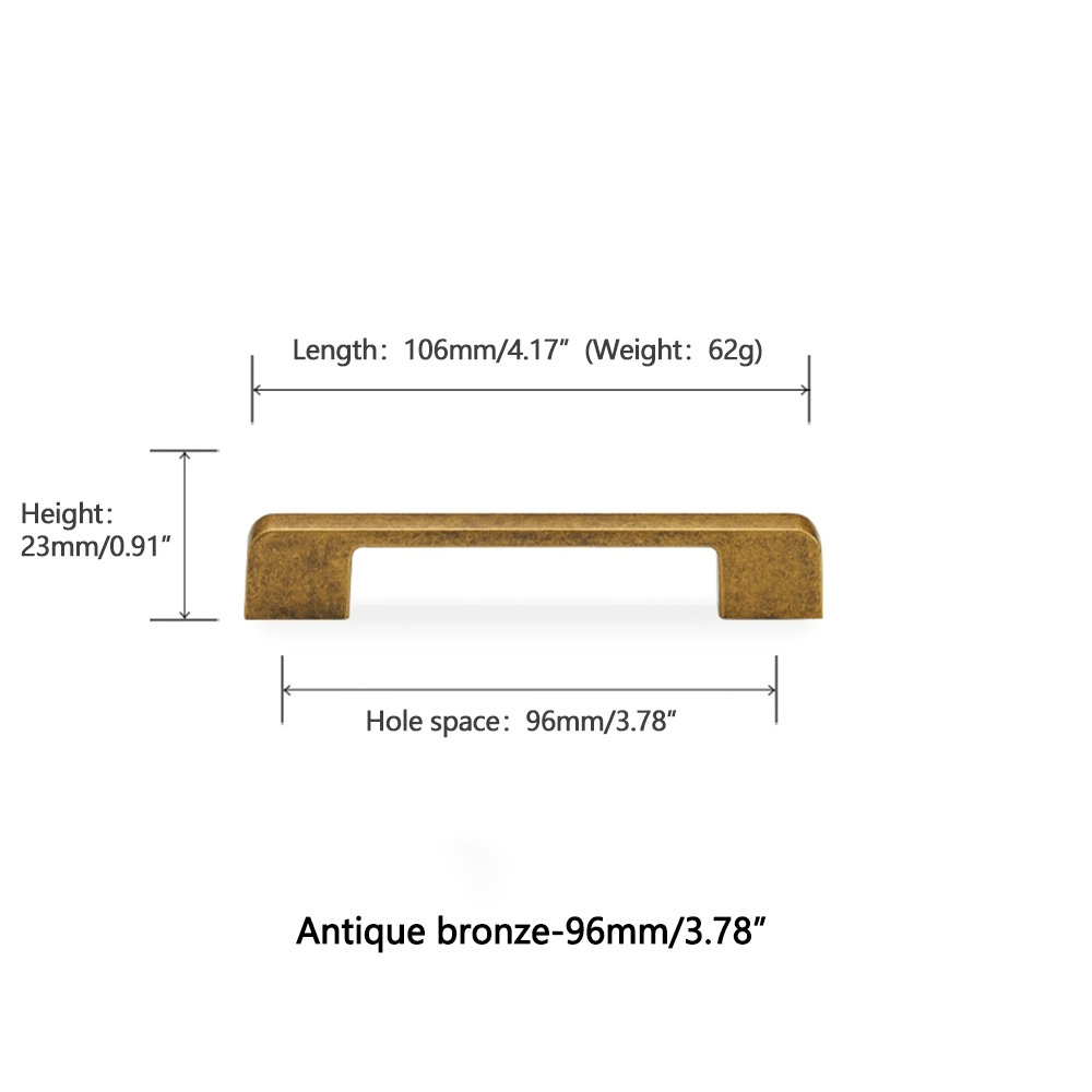 1516 Antique Brass-96mm/3.75" Hole Center