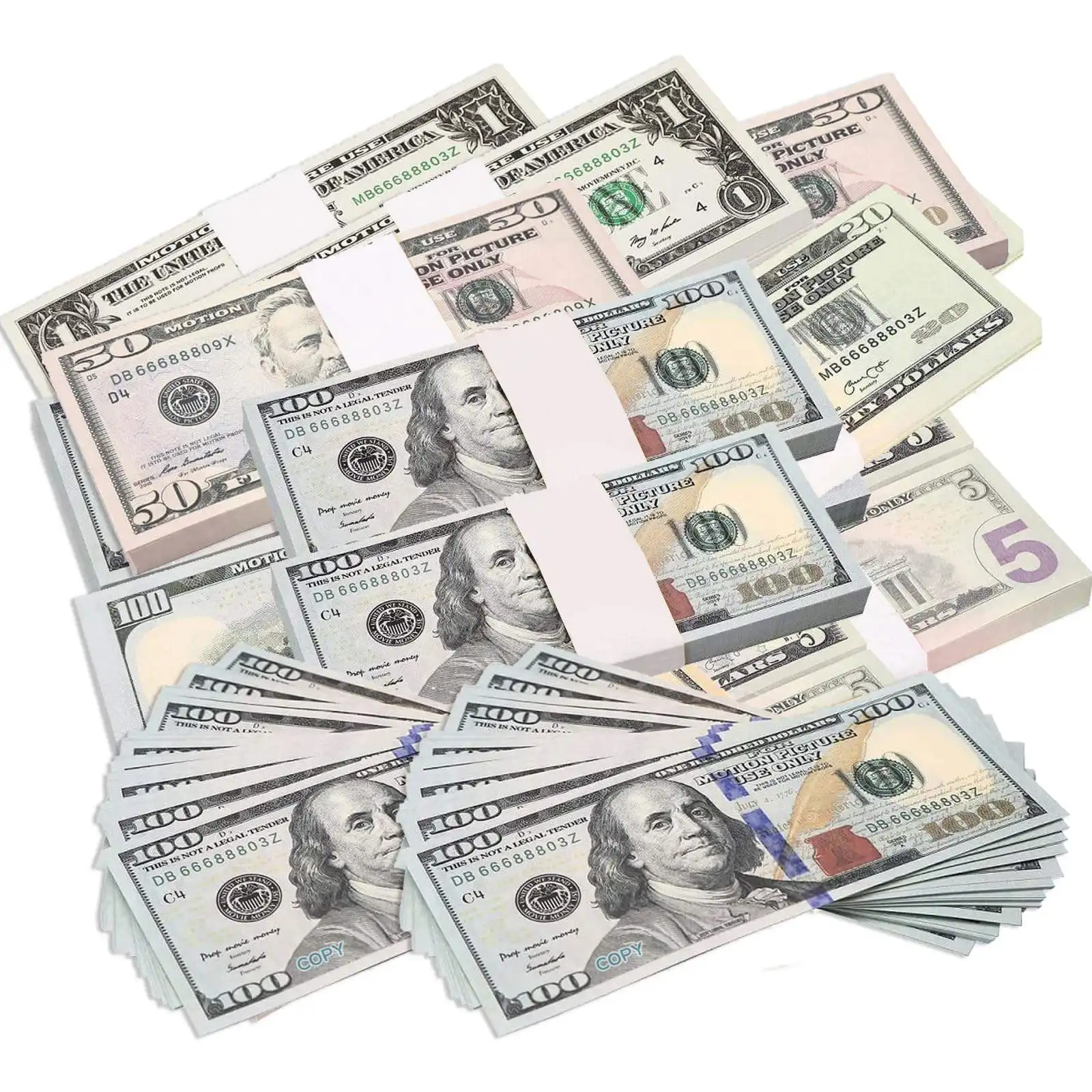 Kaliteli yeni tasarım 100 abd doları kağıt malzeme banknot Prop para baskılı dolar banknot mendil