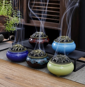 Celadon Ceramic Incense <strong>burner</strong> for Home Buddhist <strong>Supplies</strong> Incense <strong>burner</strong> Sandalwood Ice Crack <strong>Kiln</strong> Change Small Incense <strong>burner</strong> - Product Image 4