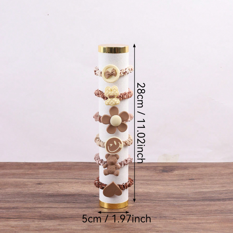White double gold-edged rope rack