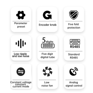 Fuente de alimentación de alta corriente CC ajustable 100A-5000A Rango 6V CC Fuente de alimentación con opciones de voltaje de entrada de 220V y 110V - Product Image 5