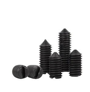 Keskin bir nokta ve dar bir kafa oluklu başsız makine vidaları, metrik somunlar, M2-M8 ile siyah demir vida - Product Image 3
