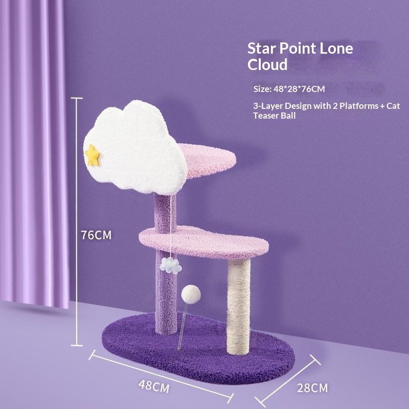 Una nube solitaria con manchas estrelladas.
