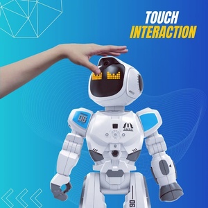 Fern gesteuertes Roboters pielzeug für Kinder, programmier bare RC-Smart-Roboter mit Musik demo und LED-Ausdrucks funktion - Product Image 3