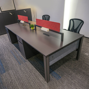 Modern Luxury Executive Workspace Office <strong>Partition</strong> <strong>Desk</strong> Durable Wooden Grain Side <strong>Computer</strong> Table Workstation Modular Assemble