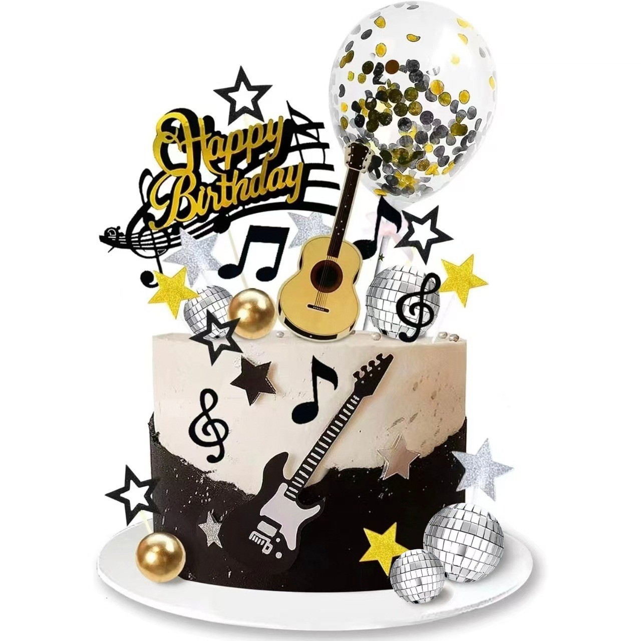 Support de guitare boule disco doré/30 pièces