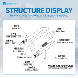 パイプラインアキシャルコイル熱交換器製氷機ヒートポンプシステムエアコンチラー製氷機 - Product Image 3