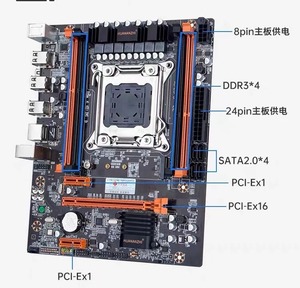 เมนบอร์ด4MT X79 Huanzhi รองรับ E5 2650v2 2670v2 2680 V2 DDR3 16G (8gbx2) NVMe M.2 USB3.0เมนบอร์ด SATAIII - Product Image 5