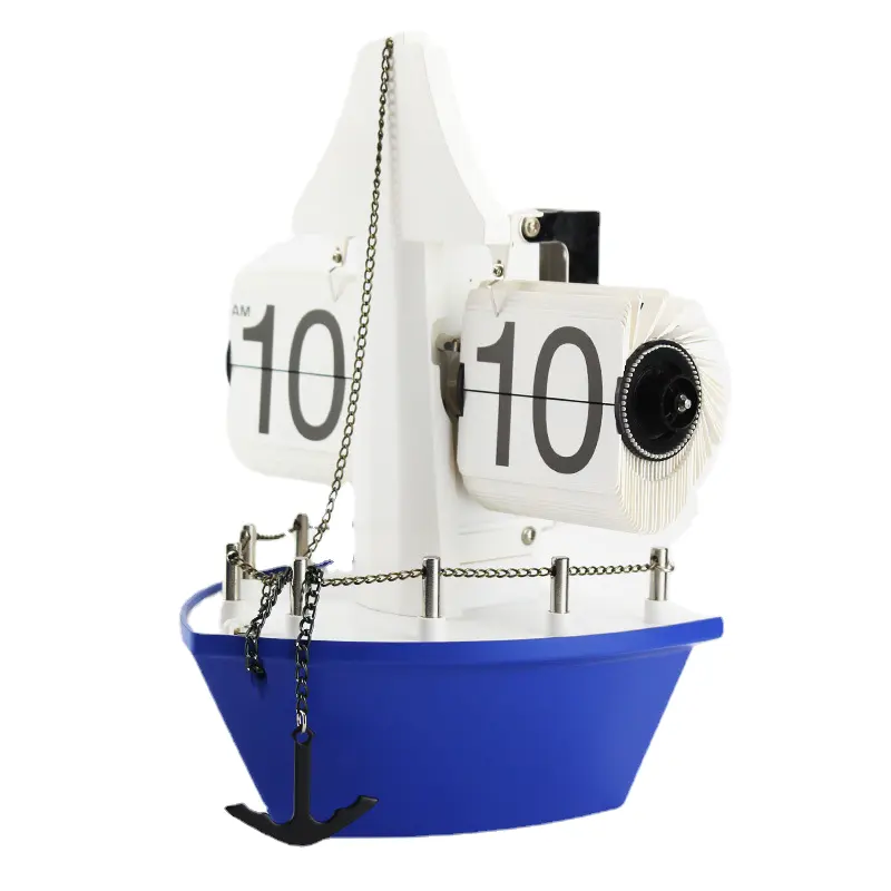 उत्कीर्णन पृष्ठ टर्निंग घड़ी स्वचालित सेलबोट लीफ रेट्रो जहाज सीट समुद्री डाकू मॉडल लिविंग रूम पेंडुलम