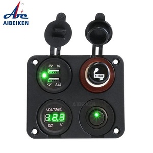Sıcak satış Baintech 12 V dağıtım panosu çift USB telefon plaka voltmetre puro soket açik kapali anahtarı güç bankası hızlı araba şarjı - Product Image 3
