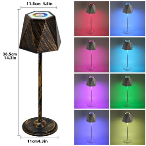 Şık tasarım RGB başucu lambası 3-Level karartma kompakt oturma odası komiteler partiler için çok yönlü çok renkli aydınlatma pil - Product Image 2