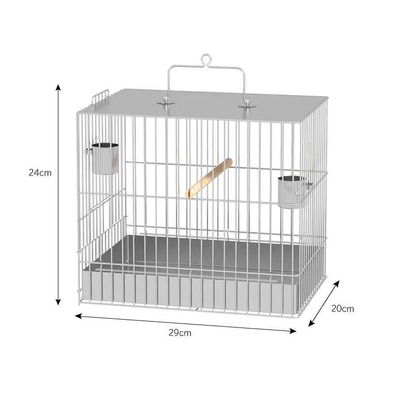 カナリアインコLovebirdsステンレス鋼動物ケージ鳥の繁殖のためのオープントップと卸売歌う鳥ケージ