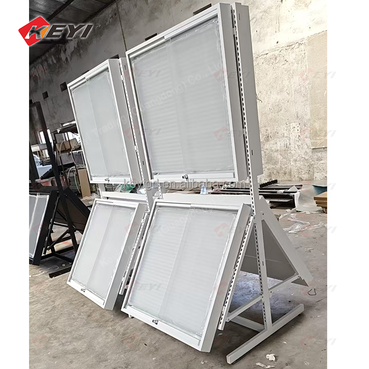 Exhibición doble de los lados en blanco