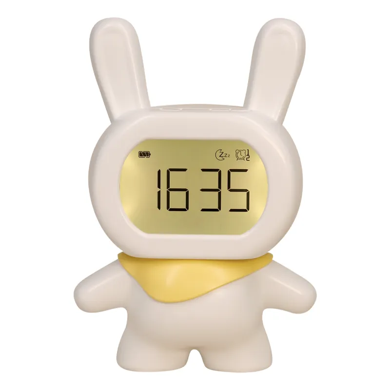 Smart Sensor Controlled Cartoon Rabbit Multifunctional Electronic Clock Intelligent Night Light Children's Digital Alarm