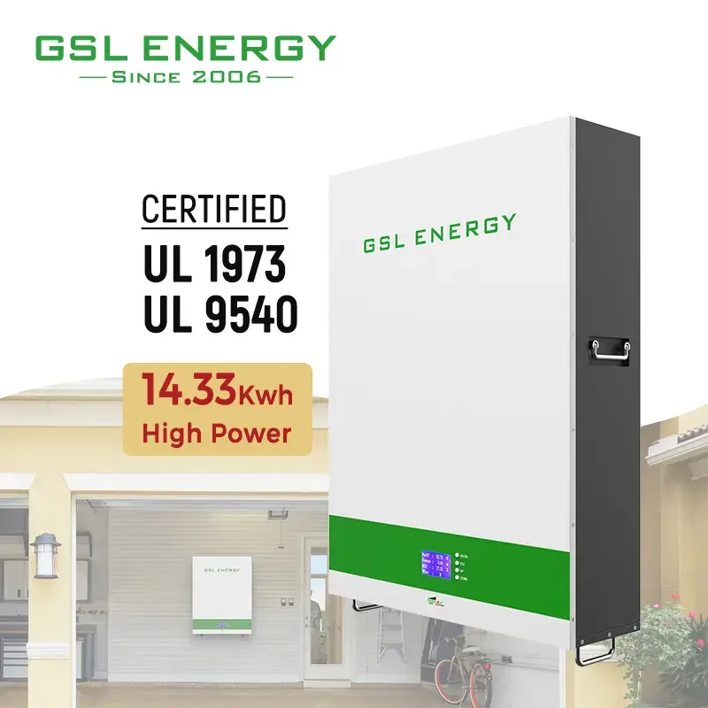 GSL energia 10 anni garanzia di qualità montato a parete 5kwh 10kwh 48V Lifepo4 100Ah 200Ah batteria agli ioni di litio powerwall