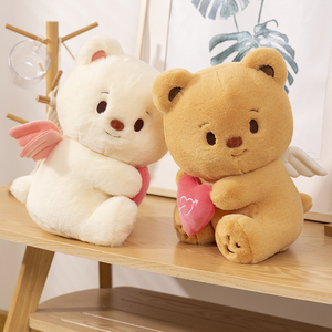 テディベア人形翼を持つかわいい天使クマぬいぐるみ動物玩具バレンタインデーギフトホームデコレーション
