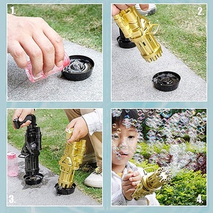 Outdoor Automatic Shooting Machine Blowing Blaster Gatling Bubble Gun Toys for Kids - Product Image 4