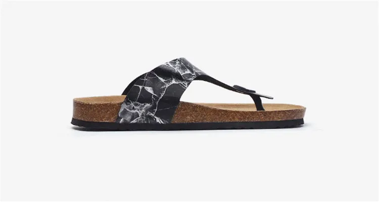 2021 Fashion Cork Beach Slippers Summer Slides Footwear Flip Flops Men Leather Sandals Women