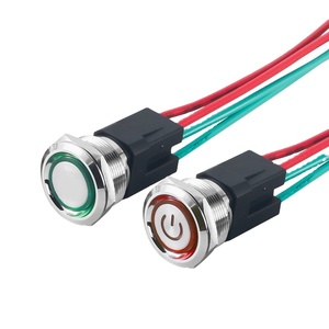Interruttore a pulsante in metallo ad alta corrente 15A: impermeabile, ad alta potenza, anti drone, auto-ripristino, interruttore di alimentazione autobloccante 12V-24V - Product Image 1
