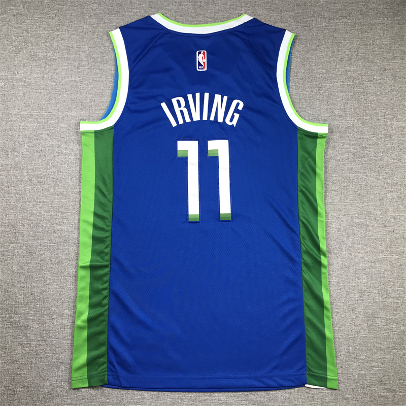 Blue jersey with white number