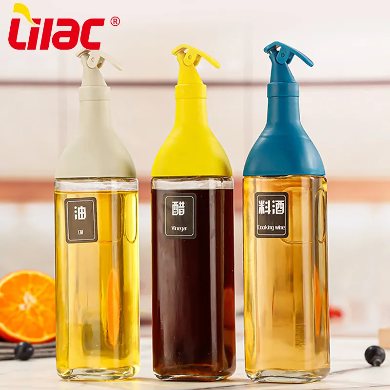 Lilla BSCI SGS LFGB barattolo di conservazione delle olive bottiglie di olio d'oliva all'ingrosso bottiglia di distributore di olio d'oliva flip canada