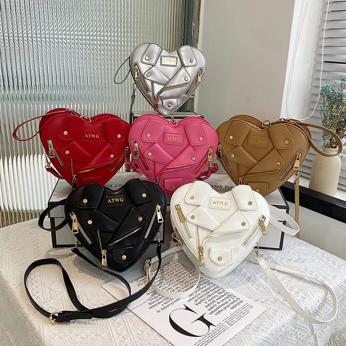 Bolsos de diseñador Marcas famosas Bolsos de corazón Bolsos de mujer Bolsos de hombro para mujer Monederos y bolsos de cuero PU de lujo para mujer