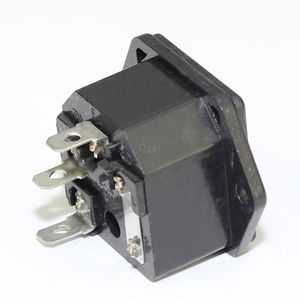 AS-07 Male Adapter Power Plug and <strong>Socket</strong> 3 Pin <strong>6</strong>.35mm Terminal AC Power <strong>Socket</strong> Plug Outlet with 10A fuse for Auto - Product Image 4