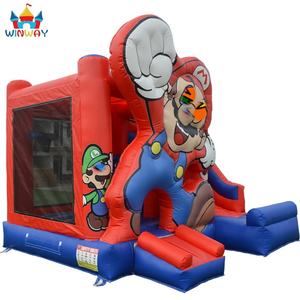 ماريو قابل للنفخ منزل نطاط مع زحليقة كومبو هزلية ترتد القفز القلعة حر مخصص شعار ألعاب الأطفال لمدة 5 سنوات سهلة الإعداد - Product Image 2