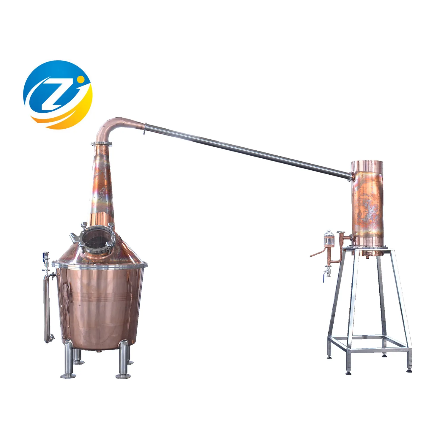 Copper Distillery Equipment Part Copper Alembic rum pot still Part Copper Whiskey Onion Head whiskey maker