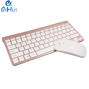 QiHui-teclado inalámbrico impermeable de 2,4 ghz, teclado funcional para juegos, ratón, Combos para ordenador de escritorio y pc, venta al por mayor de fábrica