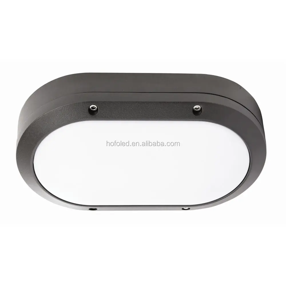 Outdoor IP65 Compact Luminaire Ellipse Shape Led Oval Bulkhead Wall Light Fixture 10W