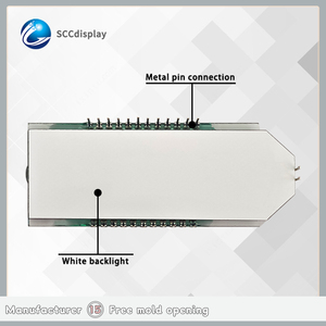 Pantalla LCD de retroiluminación HTN personalizada, amplio rango de temperatura, pantalla a Color de 7 segmentos, módulo de visualización de energía de almacenamiento de energía SJXDGN031