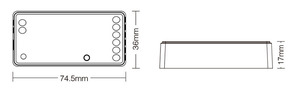 FUT037S 2,4 ГГц RGB 3 в 1 светодиодный мини-контроллер DC12V-24V 12A RF Регулировка цветовой температуры PWM затемняемый умный RGB контроллер - Product Image 4