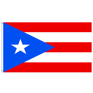 מותאם אישית 3x5ft puerto rico pennant דגל מודפס חד צדדי עבור באנרים ולהציג