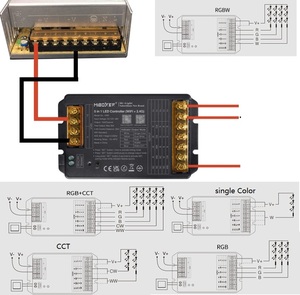 HW5 5 in 1 LEDコントローラWiFi 2.4G出力最大30AサポートTuyaスマートアプリコントロールと音楽リズムとサードパーティ音声コントロール - Product Image 3