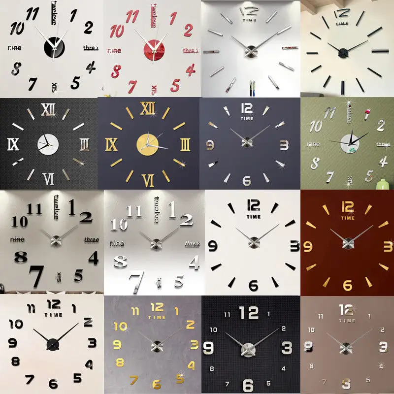 Orologio da parete orologio al quarzo reloj de pared design moderno grandi orologi decorativi europa adesivi acrilici soggiorno klok clock