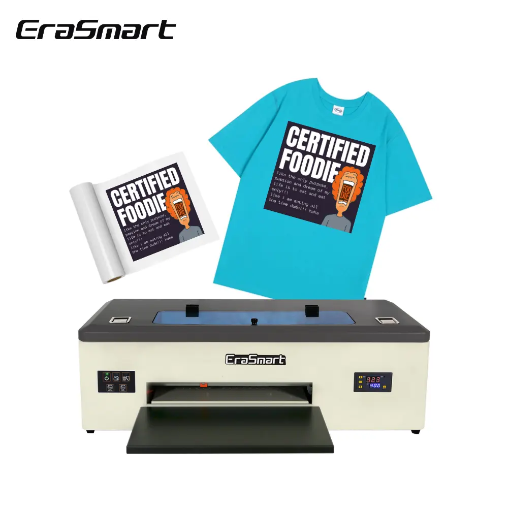 EraSmart spedizione gratuita a USA Roll DTF stampante a getto d'inchiostro Impresora XP600 L1800 DTF T-Shirt adesivo macchina da stampa indumento