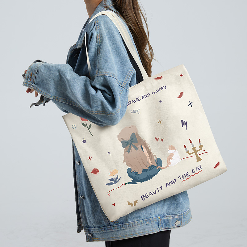 Princesse et chat-beige