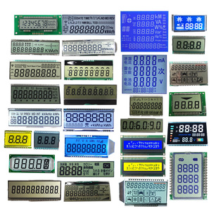 Pantalla táctil LCD VA negra de 7 segmentos personalizada TN HTN FSTN pequeña Mini LCD monocromática para Módulo de pantalla de controlador de temperatura