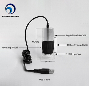 Microscopio de bolsillo USB con función de Zoom, microscopio portátil compacto con iluminación de 8 LED para inspección electrónica de PCB - Product Image 4