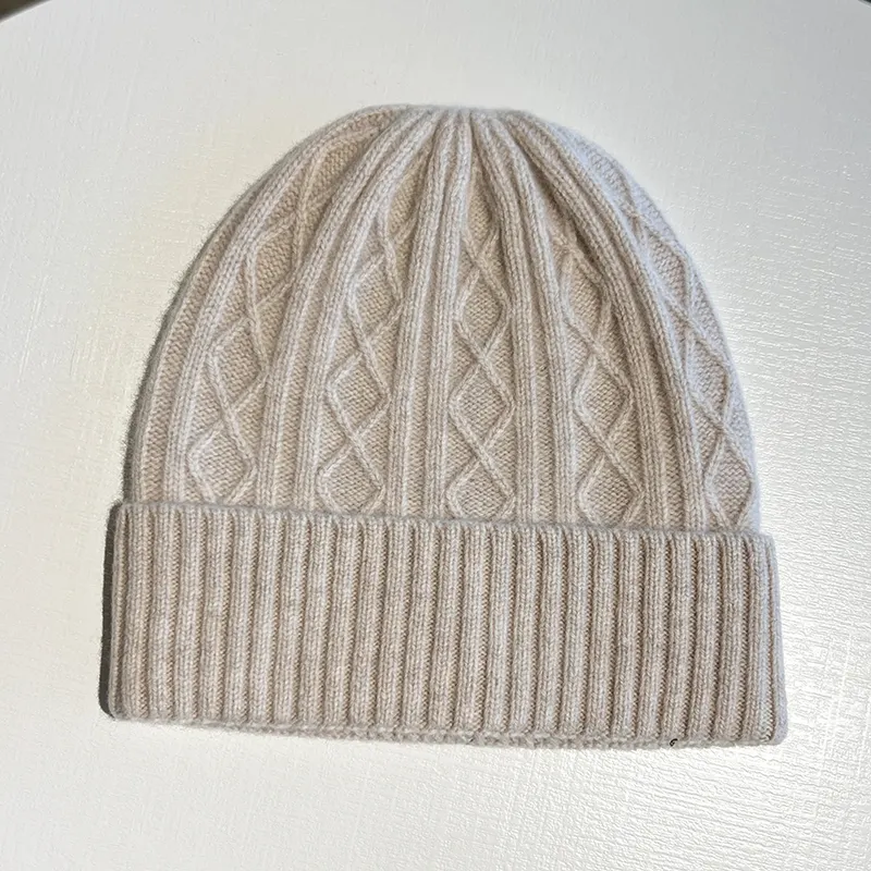 قبعة ChanBol فاخرة مبطنة بالكشمير لحماية الأذن وتبقيها دافئة قبعة مخصصة محاكة قبعة صوفية للشتاء