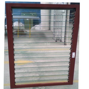 Modernes Design Außen fensterläden Aluminium legierung Rahmen Glas klingen Edelstahl Komponenten Verschluss Horizontal