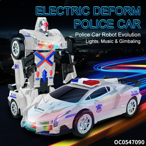Evrensel tekerlek rotasyon çocuk küçük elektrikli deforme araba robot oyuncak hafif müzik - Product Image 2