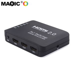 Conmutador de video HDMI 2,0 de alta calidad 5x1 4K60Hz Interruptor de matriz HDMI 3D 5 en 1 con control remoto IR