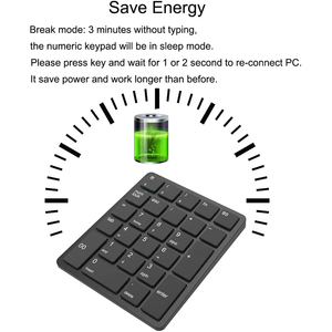 JOMAA Rechargeable Wireless 2.4 GHz <strong>Keyboard</strong> Financial Accounting Number <strong>Keyboard</strong> Numeric Keypad for Laptop Computer - Product Image 4