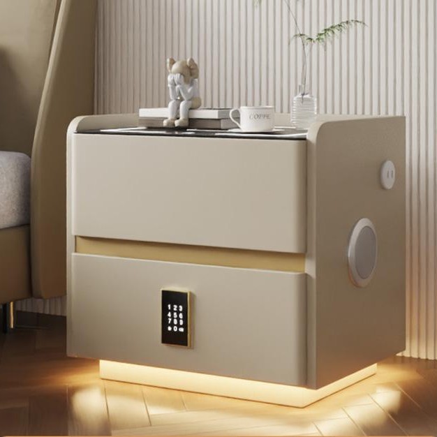 Lampe kaki intelligente à détecteur de mouvement, haut-parleur Bluetooth USB, verrouillage.