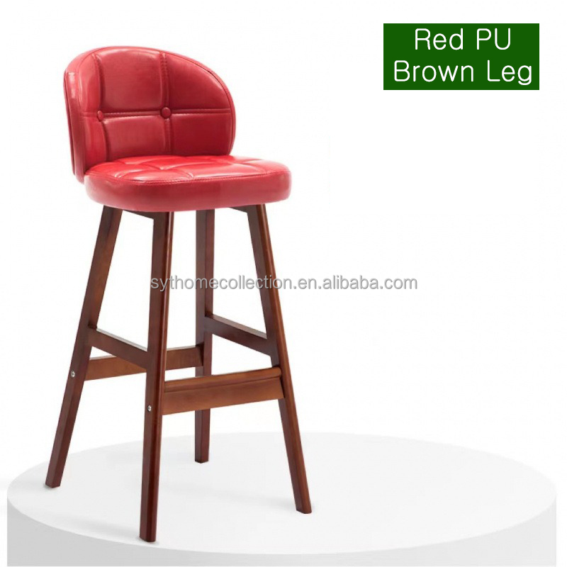 Asiento rojo + Patas marrones