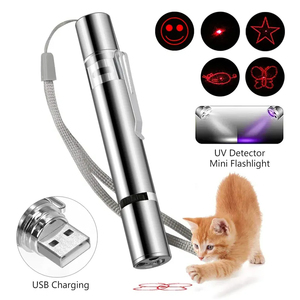 3-in-1 ricaricabile Mini luce a LED torcia elettrica per animali domestici gatto giocattolo di esercizio interattivo con la cattura puntatore Laser funzione sostenibile - Product Image 2